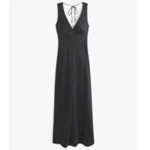 Plunge Cowl Back Maxi Dress